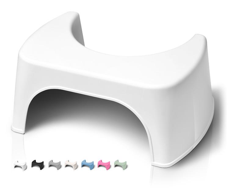 Tabouret toilette plastique blanc